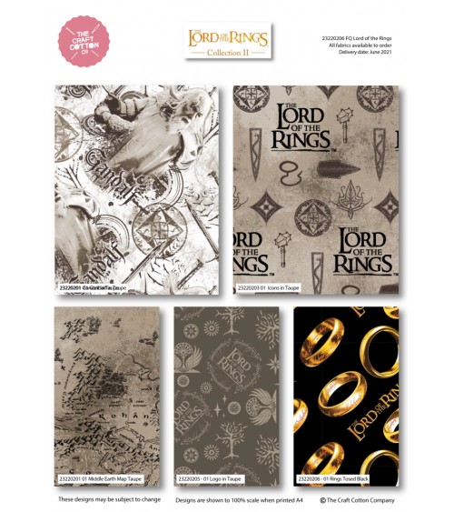 3162322-00 FAT Q. 45x55 x5pz Lord of Ring 100CO