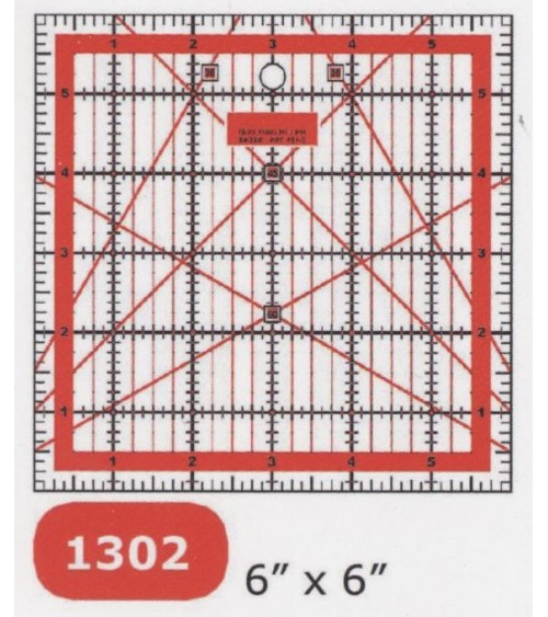 V1302 Regolo universale 6''x6'' Rosso
