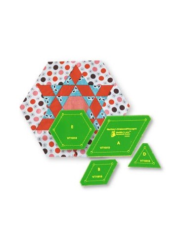 V134 Diamond Hexagon blocco 8in.(Set 4pz)