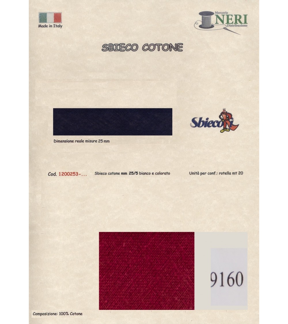 1200253-9160 SBIECO COTONE mm25/5 100CO
