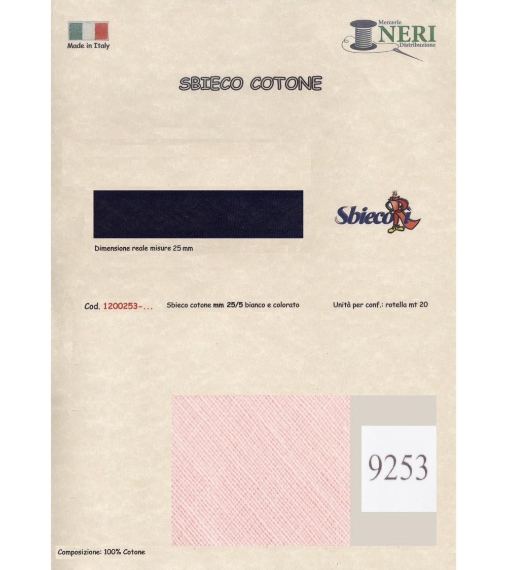 1200253-9253 SBIECO COTONE mm25/5 100CO