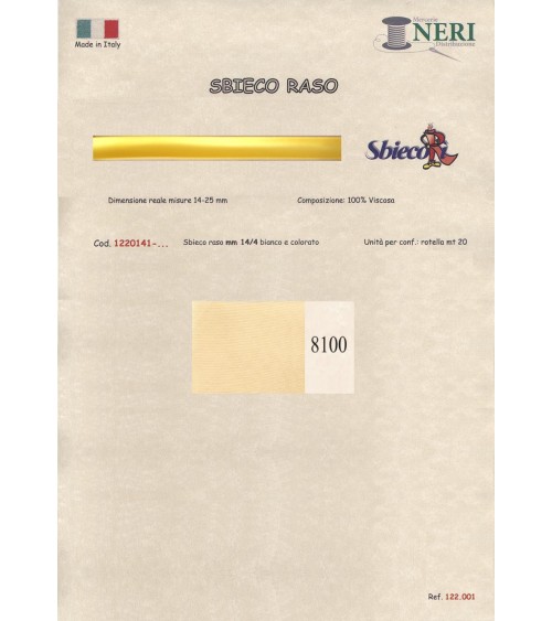 1220141-8100 SBIECO RASO VISCOSA mm14/4 100VI