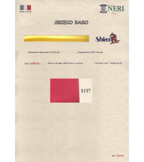 1220141-8197 SBIECO RASO VISCOSA mm14/4 100VI