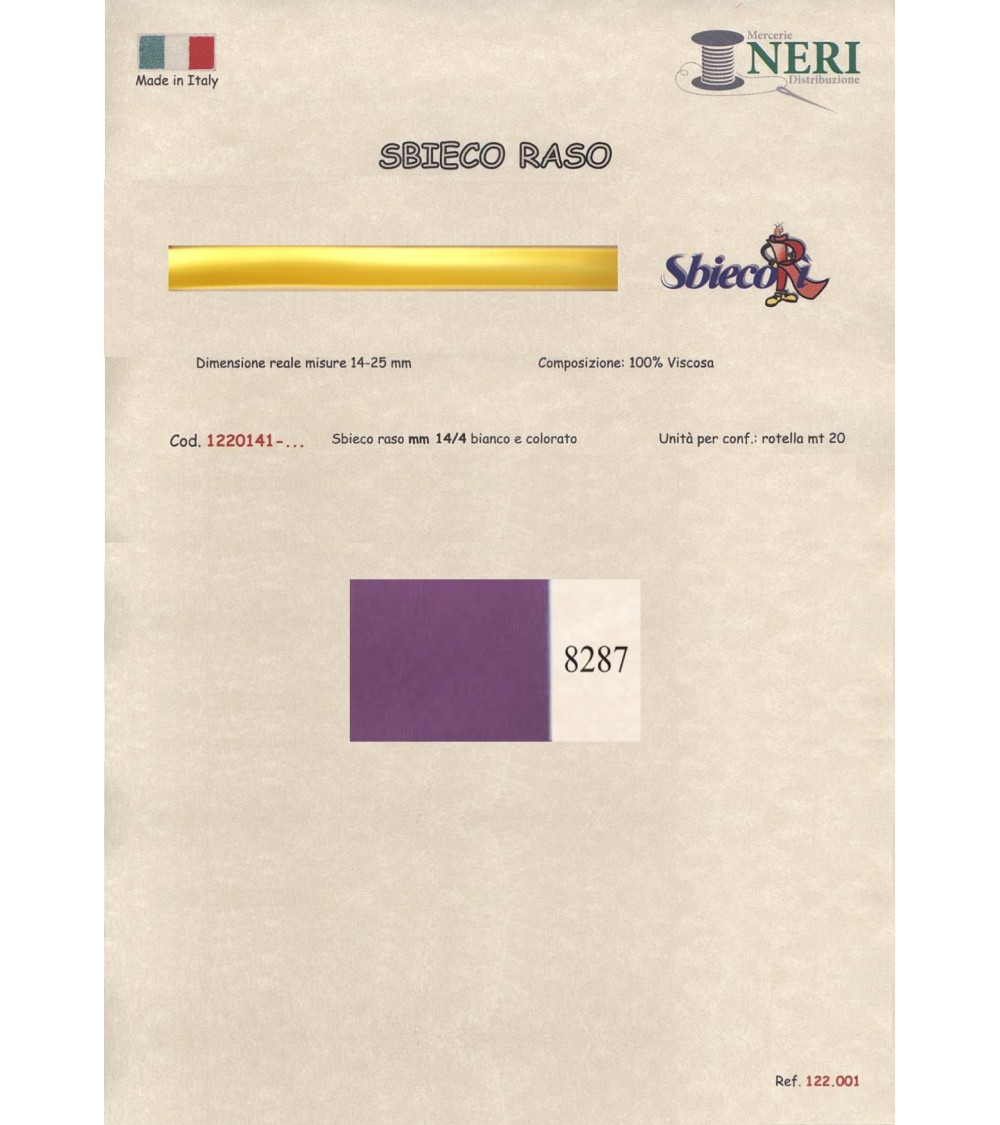 1220141-8287 SBIECO RASO VISCOSA mm14/4 100VI
