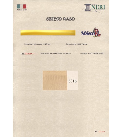 1220141-8316 SBIECO RASO VISCOSA mm14/4 100VI