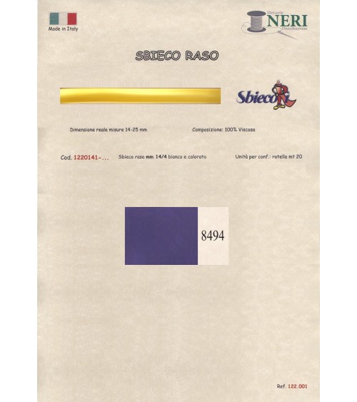 1220141-8494 SBIECO RASO VISCOSA mm14/4 100VI