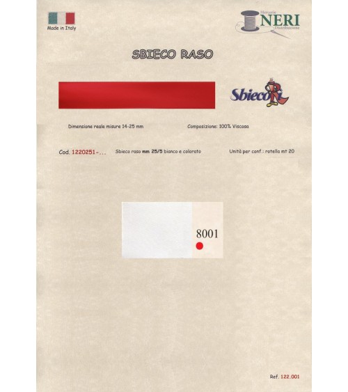 1220251-8001 SBIECO RASO VISCOSA mm25/5 100VI