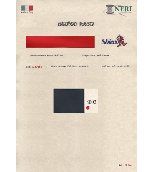 1220251-8002 SBIECO RASO VISCOSA mm25/5 100VI