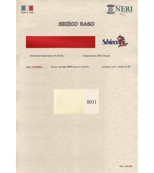 1220251-8011 SBIECO RASO VISCOSA mm25/5 100VI