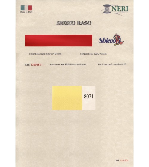 1220251-8071 SBIECO RASO VISCOSA mm25/5 100VI