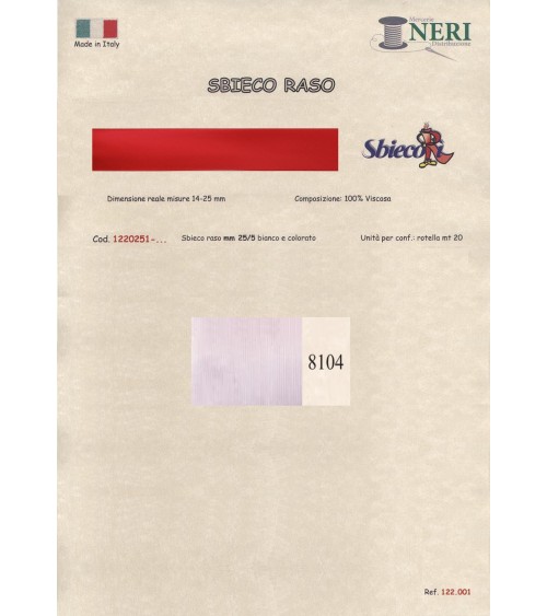 1220251-8104 SBIECO RASO VISCOSA mm25/5 100VI