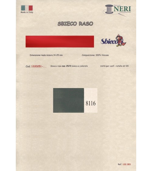 1220251-8116 SBIECO RASO VISCOSA mm25/5 100VI