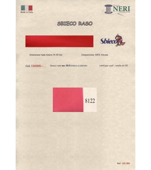 1220251-8122 SBIECO RASO VISCOSA mm25/5 100VI