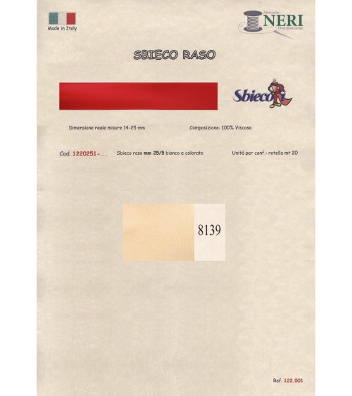 1220251-8139 SBIECO RASO VISCOSA mm25/5 100VI