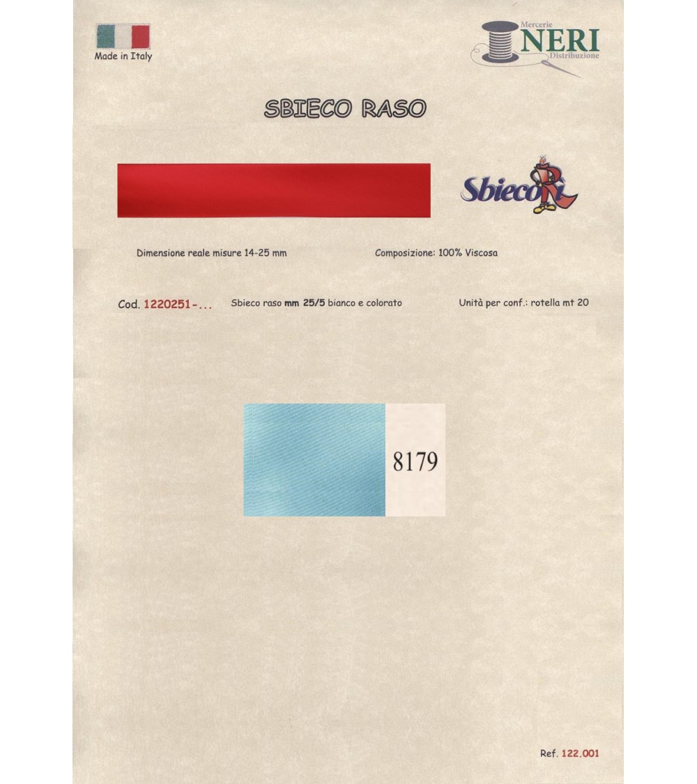 1220251-8179 SBIECO RASO VISCOSA mm25/5 100VI
