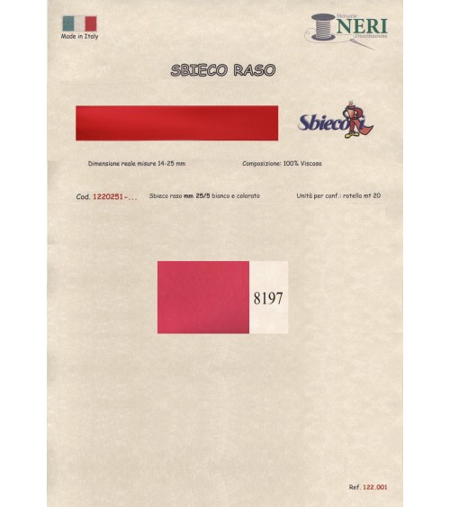 1220251-8197 SBIECO RASO VISCOSA mm25/5 100VI