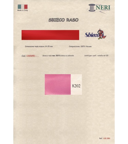 1220251-8202 SBIECO RASO VISCOSA mm25/5 100VI
