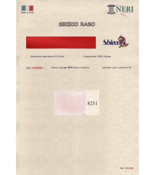 1220251-8251 SBIECO RASO VISCOSA mm25/5 100VI