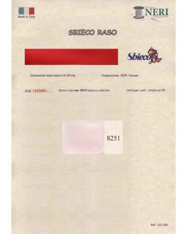 1220251-8251 SBIECO RASO VISCOSA mm25/5 100VI