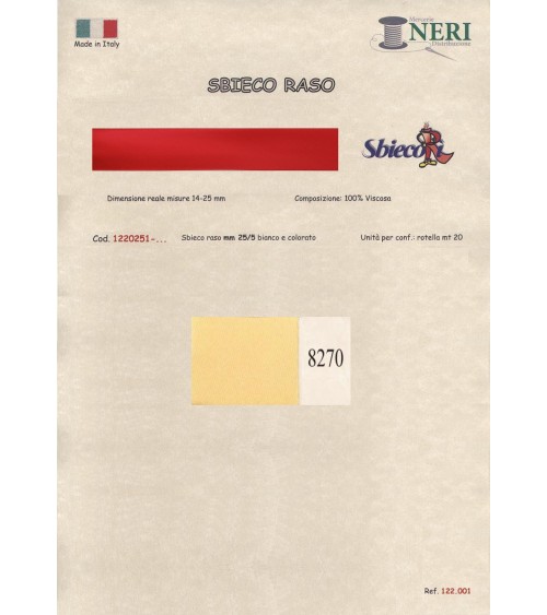 1220251-8270 SBIECO RASO VISCOSA mm25/5 100VI