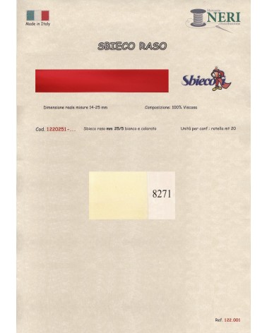 1220251-8271 SBIECO RASO VISCOSA mm25/5 100VI