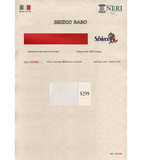 1220251-8299 SBIECO RASO VISCOSA mm25/5 100VI