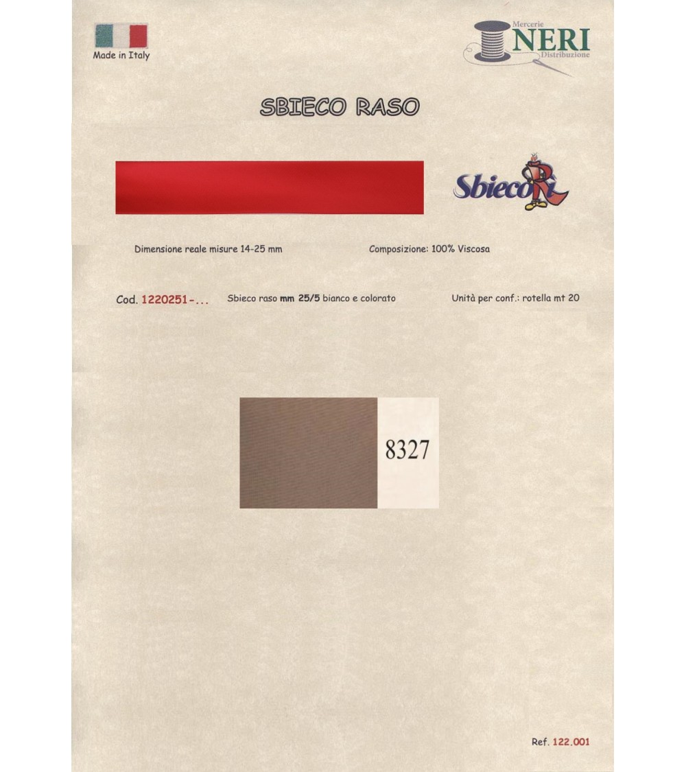 1220251-8327 SBIECO RASO VISCOSA mm25/5 100VI