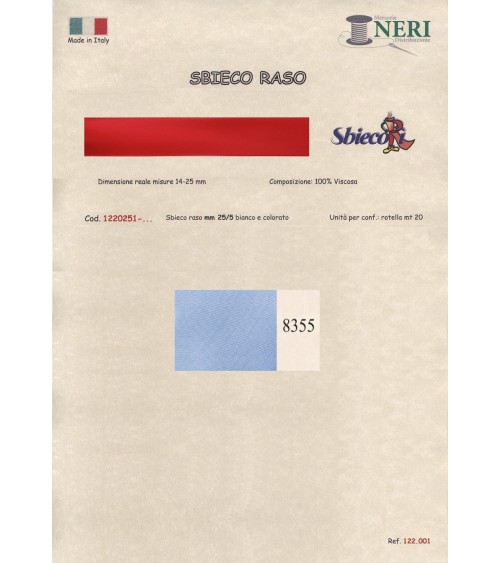 1220251-8355 SBIECO RASO VISCOSA mm25/5 100VI