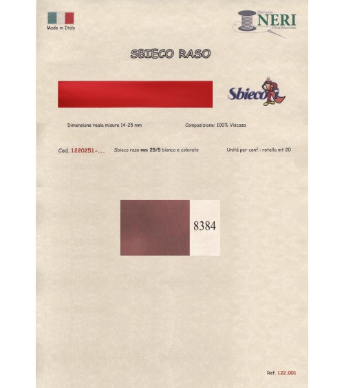 1220251-8384 SBIECO RASO VISCOSA mm25/5 100VI