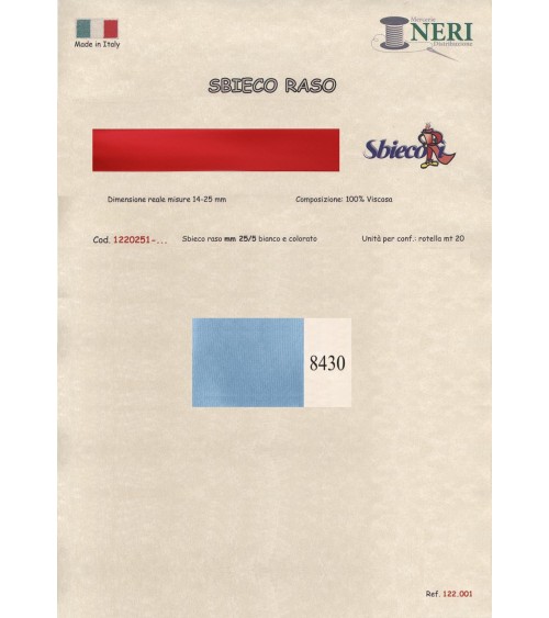 1220251-8430 SBIECO RASO VISCOSA mm25/5 100VI