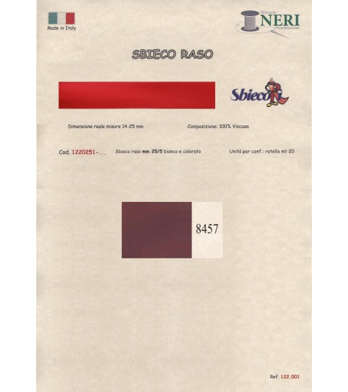 1220251-8457 SBIECO RASO VISCOSA mm25/5 100VI