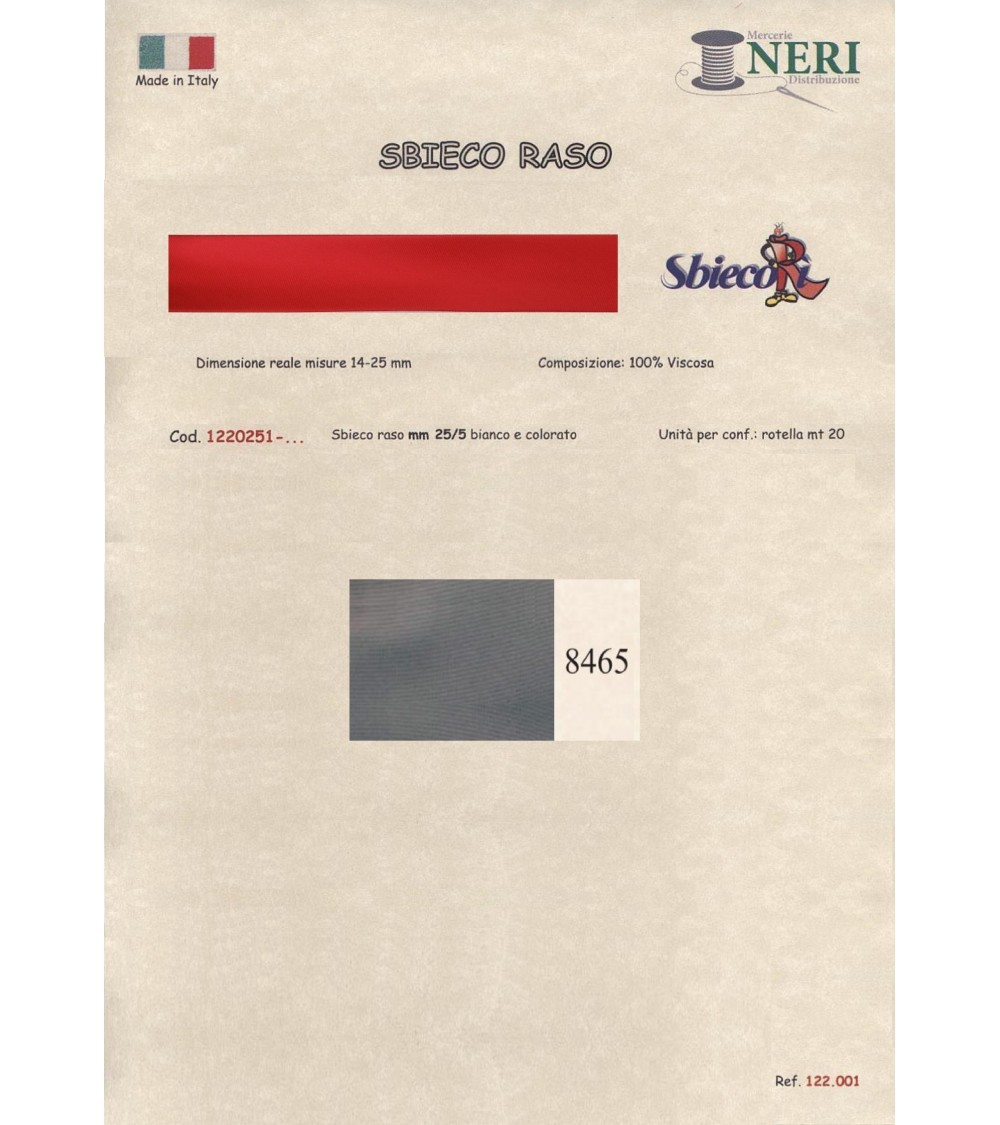 1220251-8465 SBIECO RASO VISCOSA mm25/5 100VI