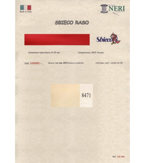 1220251-8471 SBIECO RASO VISCOSA mm25/5 100VI