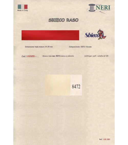 1220251-8472 SBIECO RASO VISCOSA mm25/5 100VI
