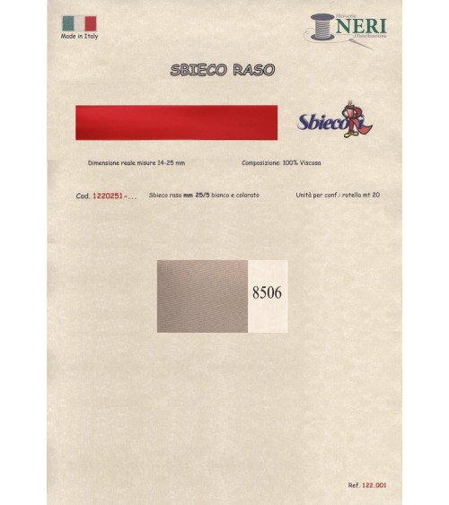 1220251-8506 SBIECO RASO VISCOSA mm25/5 100VI