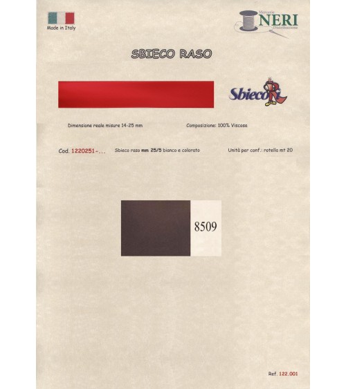 1220251-8509 SBIECO RASO VISCOSA mm25/5 100VI