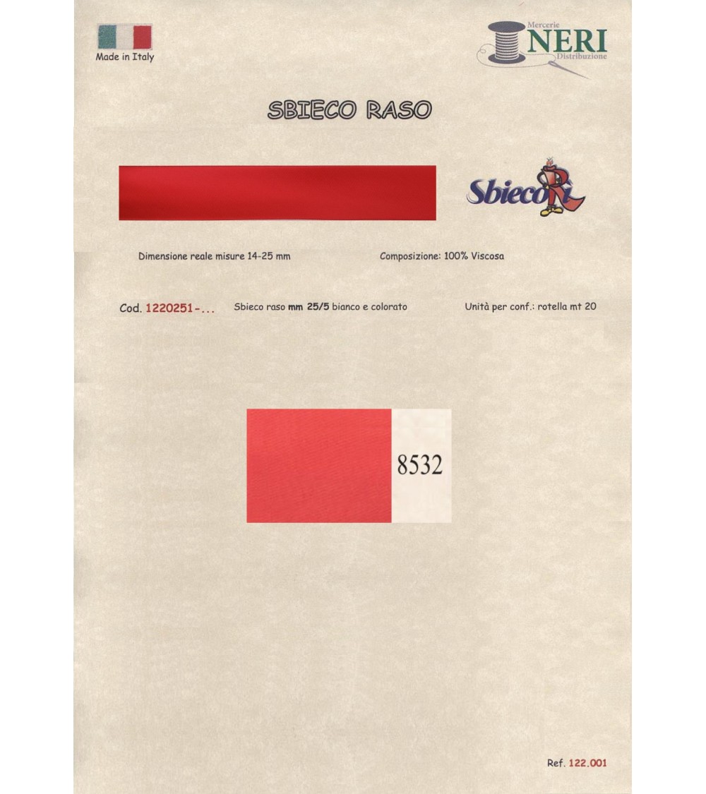 1220251-8532 SBIECO RASO VISCOSA mm25/5 100VI