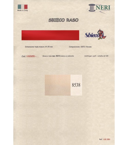 1220251-8538 SBIECO RASO VISCOSA mm25/5 100VI