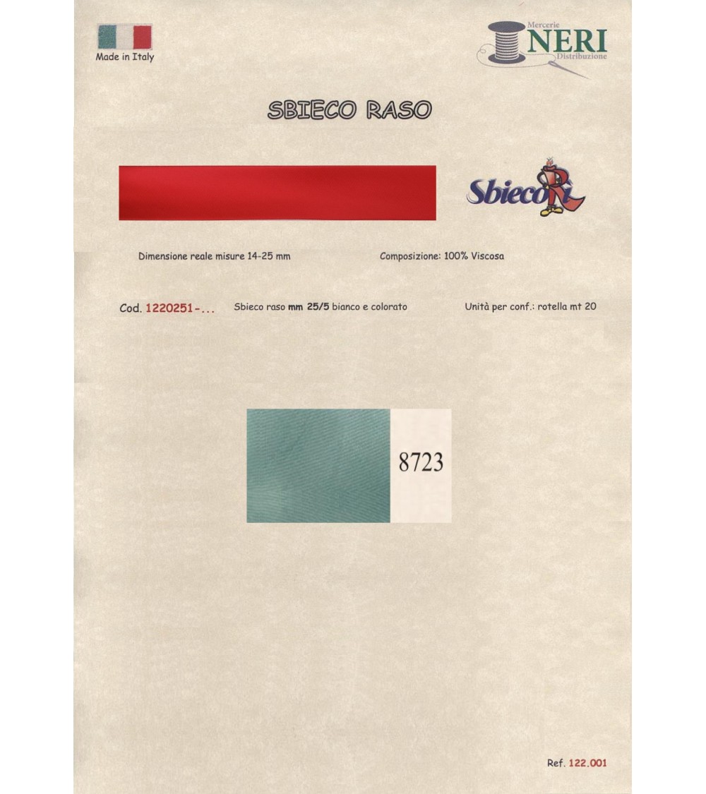 1220251-8723 SBIECO RASO VISCOSA mm25/5 100VI