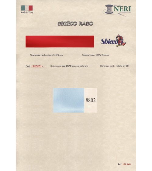 1220251-8802 SBIECO RASO VISCOSA mm25/5 100VI