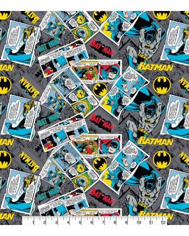 3132119-02 TESSUTO cm110 Batman Collage 100CO