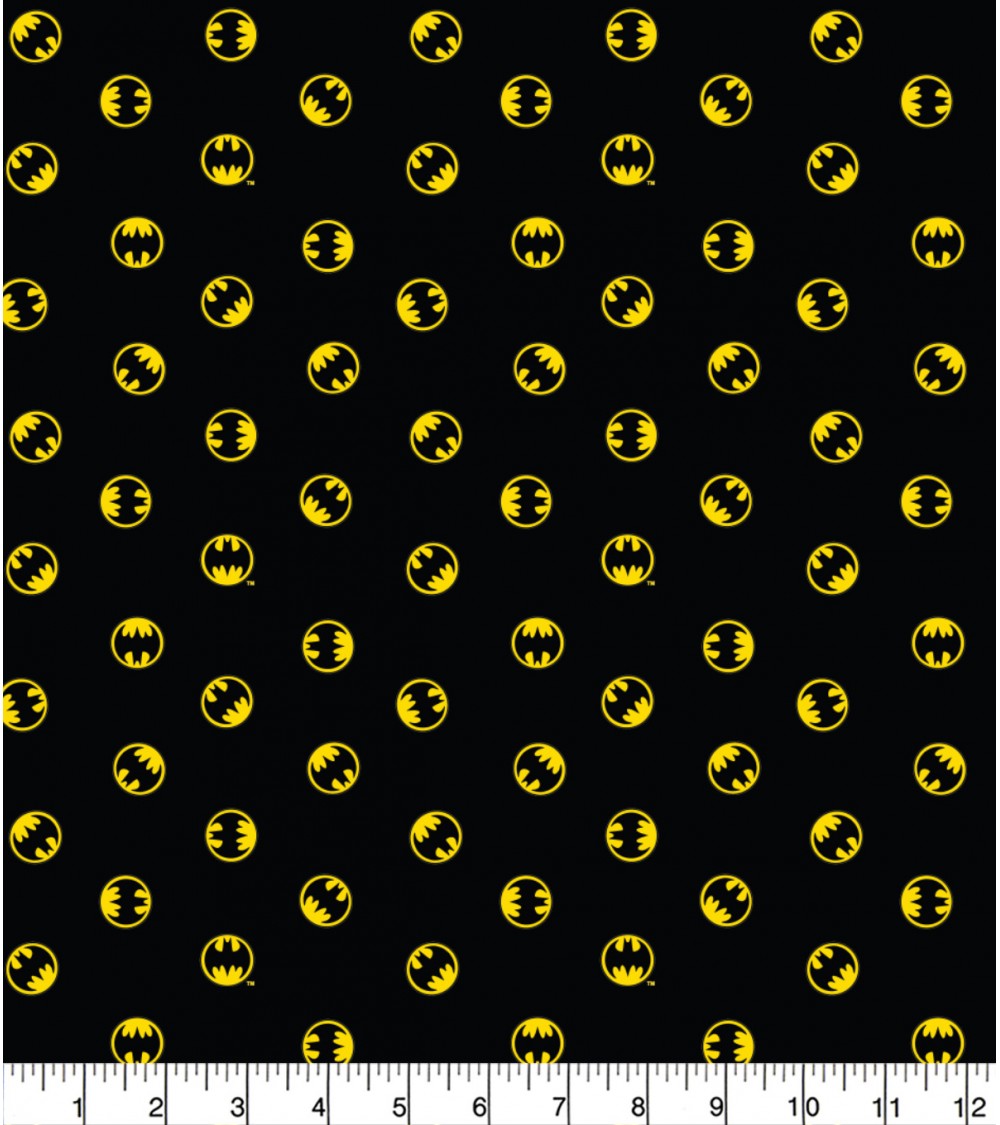 3132124-01 TESSUTO cm110 Batman Logo sm 100CO
