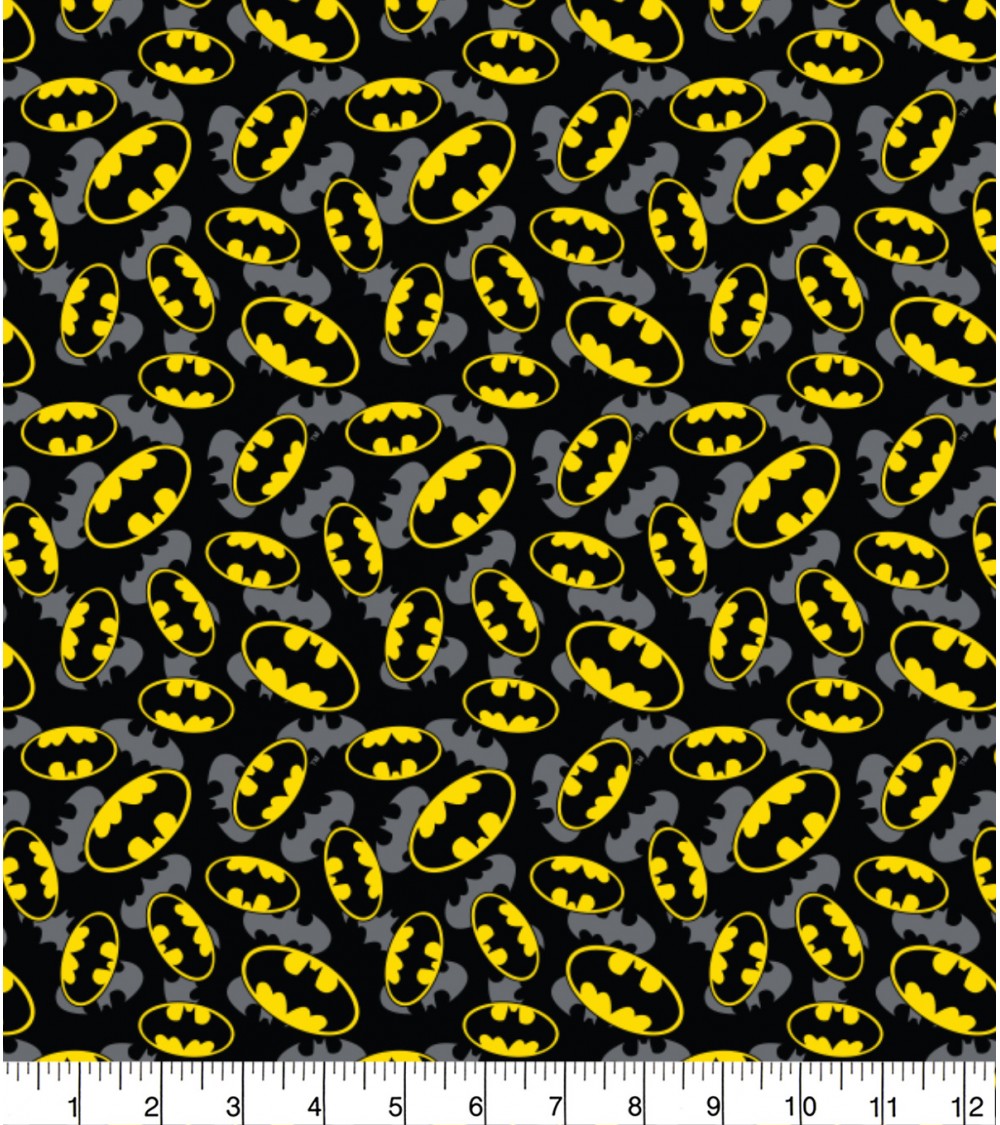 3132320-32 TESSUTO cm110 Batman Logo O.100CO**