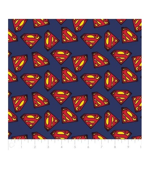 3132704-00 TESSUTO cm110 Superman Logo 100CO**