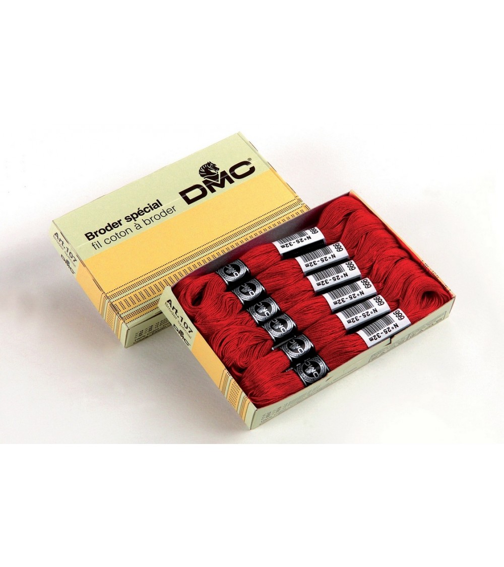 D107B25-ECRU RICAMO DMC x12 mat.