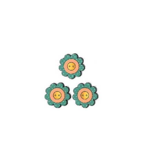 0884382 BOTTONE FIORE x3pz