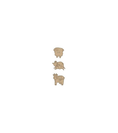 0884463 BOTTONE ANIMALETTI x3pz