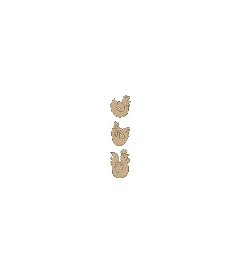 0884466 BOTTONE GALLINE x3pz
