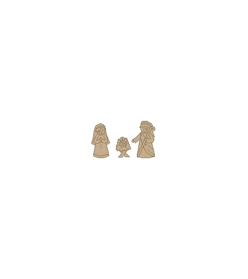 0884477 BOTTONE SANTA FAMIGLIA x3pz