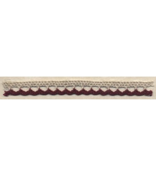 4009117-128 PIZZO M/LINO NAT/BORDEAU